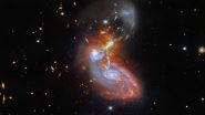 Two Galaxies Colliding: अंतरिक्ष में हो रहा दो गैलेक्सियों का मिलन, NASA ने जारी की दुर्लभ नजारे की शानदार फोटो