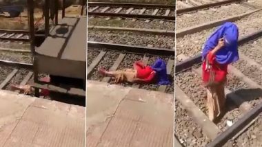 Viral Video: ट्रेन के ऊपर से गुजरने के बाद भी फोन पर बात करती रही महिला, शॉकिंग वीडियो वायरल