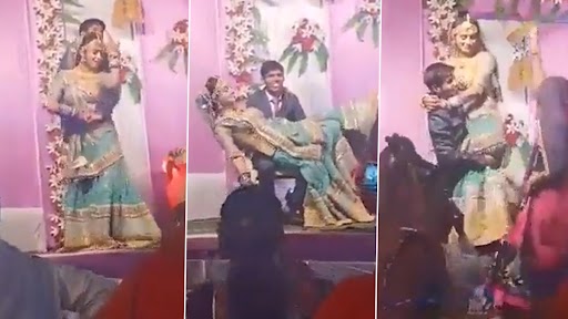 Bride Dance Video: दूल्हे से चिपक-चिपक कर डांस करने लगी दुल्हन, लोगों ने कहा- 'फंस गया बेचारा'