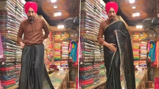 Man’s Flawless Saree Draping Skill: शख्स की साड़ी बांधने की स्किल देख नेटिज़न्स इम्प्रेस, वीडियो हुआ वायरल