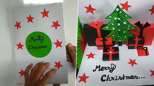 Christmas 2022 DIY Greeting Cards Ideas: घर पर कैसे बनाएं सैटा क्लॉस और क्रिसमस ट्री ग्रीटिंग कार्ड? (Watch Tutorial Videos)