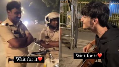 Viral Video: पुलिस वालों के लिए आधी रात को गिटार पर केसरिया गाना गाते हुए लड़के का क्लिप वायरल, देखें वीडियो