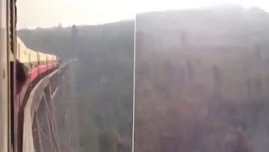 Video: खाई के अंदर बने संकरे से ब्रिज से गुजर रही ट्रेन का क्लिप वायरल, देखें रोएं खड़े कर देने वाला वीडियो