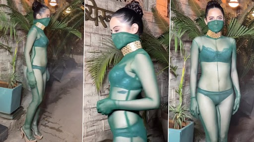 Urfi Javed Weird Dress Video: उर्फी जावेद ने पहना अजीब नेट वाला ट्रांसपेरेंट ड्रेस, कपड़े देख भड़के लोग