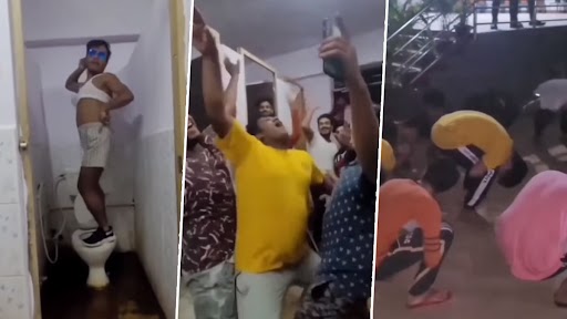 Video: टॉयलेट सीट पर खड़े होकर हॉस्टल के लड़कों ने 'पतली कमरिया', गाने पर किया डांस, वीडियो वायरल