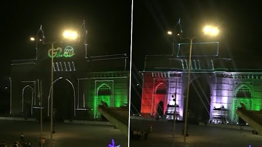 मुंबई में G20 की अध्यक्षता पर गेटवे ऑफ इंडिया परिसर को लाइट्स से रोशन किया गया, देखें वीडियो