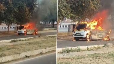 Noida Car Fire: नोएडा के अल्फा कमर्शियल मेट्रो स्टेशन के पास कार में आग लगी, कोई हताहत नहीं