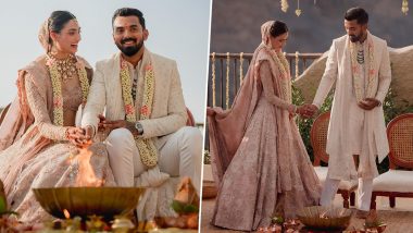 Athiya Shetty and KL Rahul are Married: शादी के पवित्र बंधन में बंधे आथिया शेट्टी-केएल राहुल, देखिए विवाह की खूबसूरत तस्वीरें (View Pics)