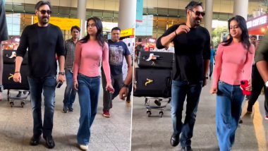 Ajay Devgn And Nysa Devgn Video: अजय देवगन बेटी न्यासा देवगन के साथ मुंबई एयरपोर्ट पर आए नजर, यूजर्स को पसंद आ रही है पिता-बेटी की बॉन्डिंग (Watch Video)