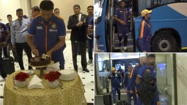 IND vs SL 2nd ODI: दूसरे वनडे के लिए टीम इंडिया पहुंची कोलकाता, हेड कोच राहुल द्रविड़ का ऐसे किया बर्थडे सेलिब्रेट (Watch Video)