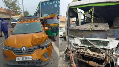 Delhi Road Accident: दिल्ली में स्कूल बस, कार और ऑटो के बीच टक्कर, 24 छात्र समेत 28 लोग जख्मी