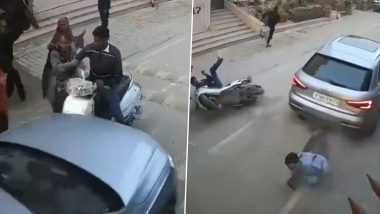 Shocking Video: यूपी के गाजियाबाद में मारपीट के बाद खौफनाक हादसा, भागते समय शख्स ने ऑडी कार से 2 को कुचला