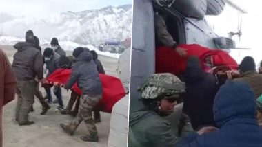 Commendable work of the Indian Army, a pregnant woman trapped in critical condition in Kupwara was brought to Srinagar by helicopter - Video