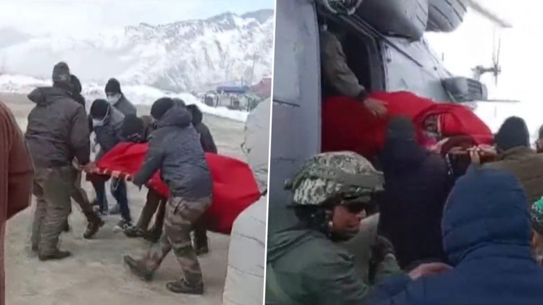 भारतीय सेना का सराहनीय काम, बर्फ़बारी के चलते कुपवाड़ा में गंभीर हालत में फंसी गर्भवती महिला को हेलीकॉप्टर से श्रीनगर पहुंचाया- Video