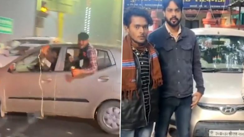 UP: सड़क पर बियर छलकाते हुए स्टंट कर रहे थे कार सवार लड़के, Video वायरल होने के बाद पुलिस के सामने गिड़गिड़ा कर मांगी माफी