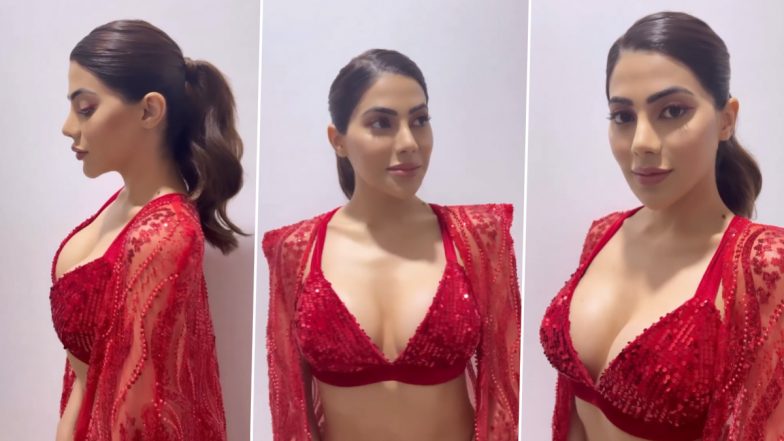 Nikki Tamboli डीप नेक रेड ब्रालेट पहन गिराई बिजली, एक्ट्रेस की दिलकश अदाएं जीत लेंगी आपका दिल (Watch Video)
