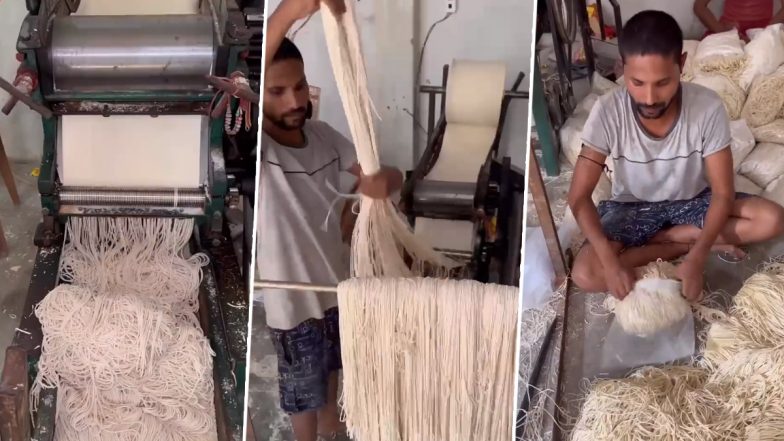 फैक्ट्री में ऐसे बनता है सड़क किनारे बिकने वाला नूडल्स, Viral Video देख आप नहीं करेगा खाने का मन