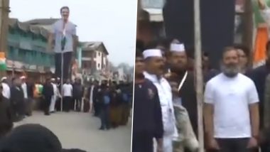 Bharat Jodo Yatra: राहुल गांधी ने श्रीनगर के लाल चौक पर तिरंगा फहराया (Watch Video)