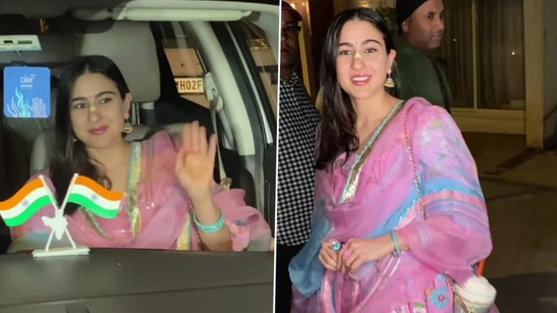 Varun Dhawan – Natasha Dalal की एनिवर्सरी पार्टी में एथनिक लुक में पहुंची Sara Ali Khan, एक्ट्रेस की नाक पर चोट देख यूजर्स हुए परेशान (Watch Video)
