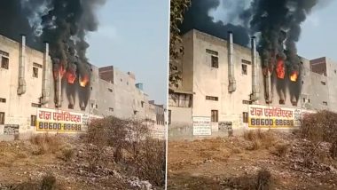 Delhi: बवाना के एन ब्लॉक में प्लास्टिक दाना बनाने वाली फैक्ट्री में लगी आग, Video आया सामने