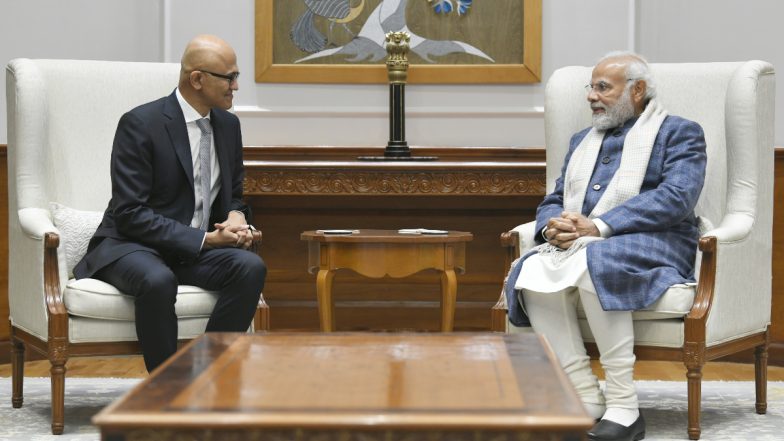 PM मोदी से मिले माइक्रोसॉफ्ट के चेयरमैन Satya Nadella, इन जरूरी मुद्दों पर हुई चर्चा