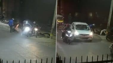 Delhi: राजधानी में अपराध बेलगाम, बाइक सवार बदमाशों ने शख्स को मारी गोली, लूट लिए पांच लाख रुपए (Watch Video)