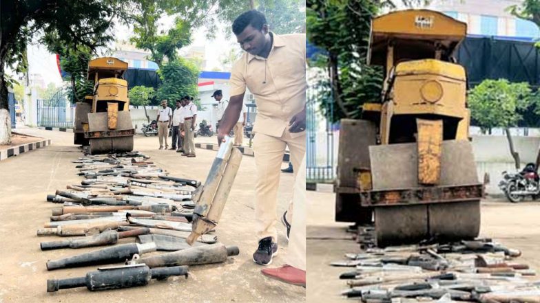 Andhra Pradesh: तेज आवाज करने पर 173 बाइक के साइलेंसर जब्त, पुलिस ने सभी Silencers पर चलावाया बुलडोजर