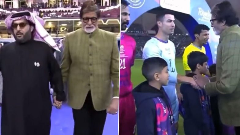 PSG बनाम Riyadh All-Stars XI फुटबॉल मैच का उद्घाटन करने पहुंचे थे अमिताभ बच्चन, Messi, Ronaldo, Mbappe और Neymar Jr. से की मुलाकात