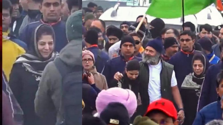 Kashmir: भारत जोड़ो यात्रा में शामिल हुईं महबूबा मुफ्ती, कदम से कदम मिलाकर राहुल गांधी का दिया साथ