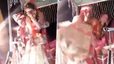 Video: जयमाला के दौरान दूल्हे ने दुल्हन को उठाने की कोशिश की, उसके बाद जो हुआ...देखें वीडियो
