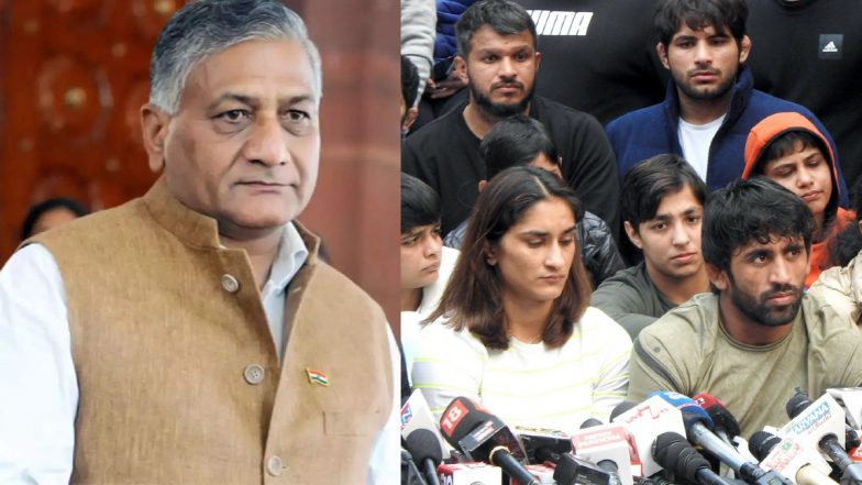 Wrestlers Protest: पहलवानों के धरने पर बोले केंद्रीय मंत्री वीके सिंह 'मामला राजनीतिक ज्यादा-बाकी चीजें कम