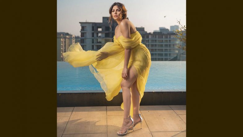 Shama Sikander ने येल्लो हॉट आउटफिट पहन गिराई बिजली, एक्ट्रेस की सेक्सी अदा जीत लेगी आपका दिल (View Pic)