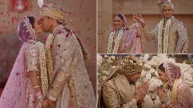 Kiara Advani And Sidharth Malhotra Wedding Video: कियारा आडवाणी और सिद्धार्थ मल्होत्रा ने जयमाल के बाद एक दूसरे को किया लिप किस (Watch Video)