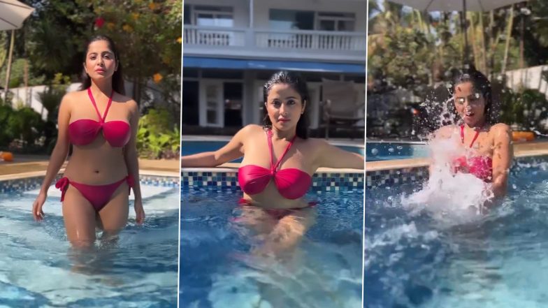 Kate Sharma ने रेड बिकनी पहन स्विमिंग पूल में लगाई आग, एक्ट्रेस की हॉटनेस ने यूजर्स का छुड़ाया पसीना (View Pics)