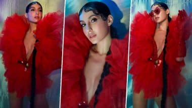 Nora Fatehi Hot Photos: नोरा फतेही ने सेक्सी आउटफिट में दिखाया अपना रेड हॉट अवतार, तस्वीरें हुई वायरल