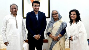 Sourav Ganguly Meet Sheikh Hasina: सौरव गांगुली ने पत्नी डोना के साथ बांग्लादेश की प्रधानमंत्री शेख हसीना से की शिष्टाचार मुलाकात