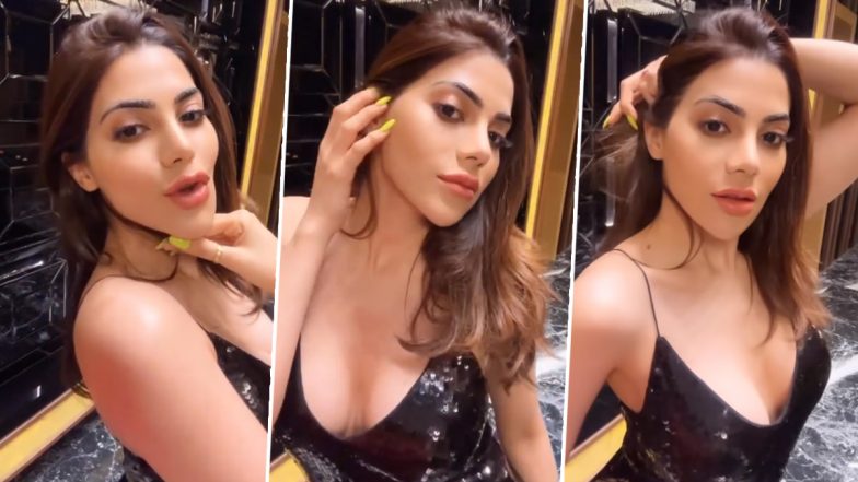 Nikki Tamboli ने ब्लैक स्लिट बॉडीकॉन ड्रेस पहन फ्लॉन्ट किया सेक्सी फिगर, मॉडल की हॉटनेस ने बढ़ाया सोशल मीडिया का तापमान (Watch Video)