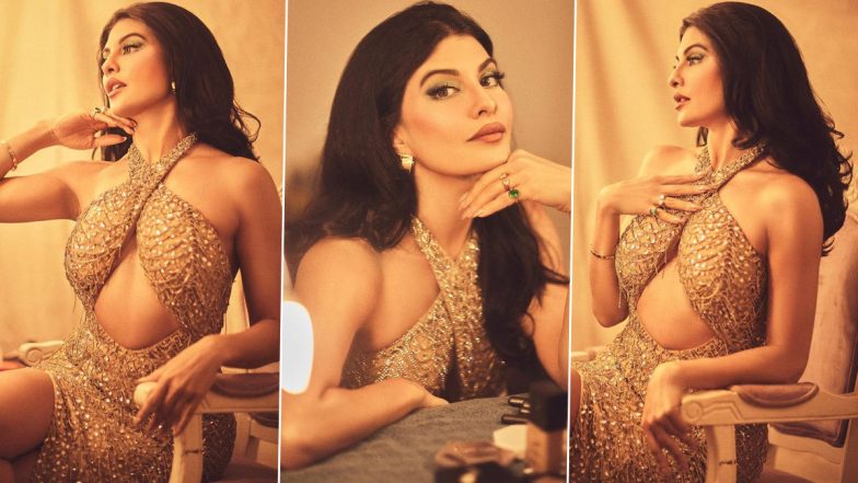 Jacqueline Fernandez ने गोल्डन हॉट गाउन पहन दिए सेक्सी पोज, एक्ट्रेस का स्टनिंग अवतार देख यूजर्स हुए लट्टू (See Pics)