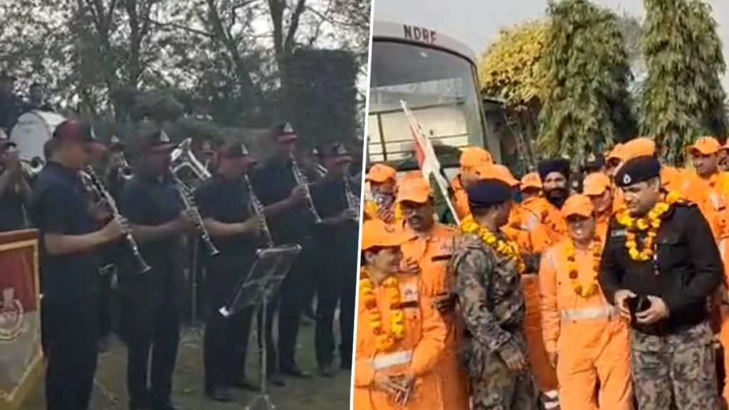 तुर्की में सफल ऑपरेशन 'दोस्त' के बाद भारत लौटी NDRF की टीम, कुछ इस तरह हुआ स्वागत (Watch Video)