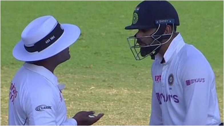 IND vs AUS 2nd Test: गलत आउट देने पर निकला विराट कोहली का गुस्सा, अंपायर नितिन मेनन से की मुलाकात (Watch Video)