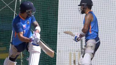 Virat Kohli Practice Video: विराट कोहली ने पहले दिन के खेल की समाप्ति के बाद नेट में स्वीप और रिवर्स स्वीप शॉट का किया अभ्यास, देखें वीडियो