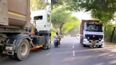 VIDEO: खौफनाक! 2 KM तक स्कूटी सवार को घसीटता रहा ट्रक, सड़क पर बिखरा मांस, 2 लोगों की मौत