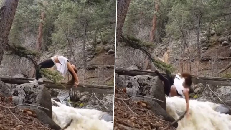 Viral Video: झरने के ऊपर पेड़ पर चढ़कर स्टंट कर रही थी लड़की, अगले ही पल उसके साथ हुआ ये हादसा