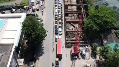 Mumbai Metro Updates: मुंबई के Aqualine पर मेट्रो स्टेशन का तेजी से हो रहा निर्माण, सामने आया ड्रोन फुटेज, देखें VIDEO