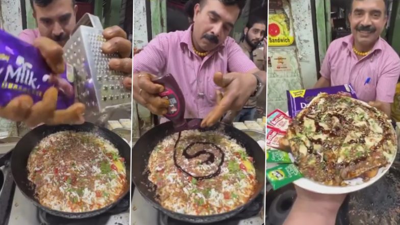 Food Viral Video: चीज़ और चॉकलेट सिरप से सख्स ने बनाया डेयरी मिल्क ऑमलेट, देसी फूड लवर्स का चकराया दिमाग