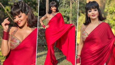 Monalisa Hot Photos: भोजपुरी एक्ट्रेस मोनालिसा ने सेक्सी साड़ी पहनकर दिखाया हॉट फिगर, रेड हॉट अवतार में आई नजर