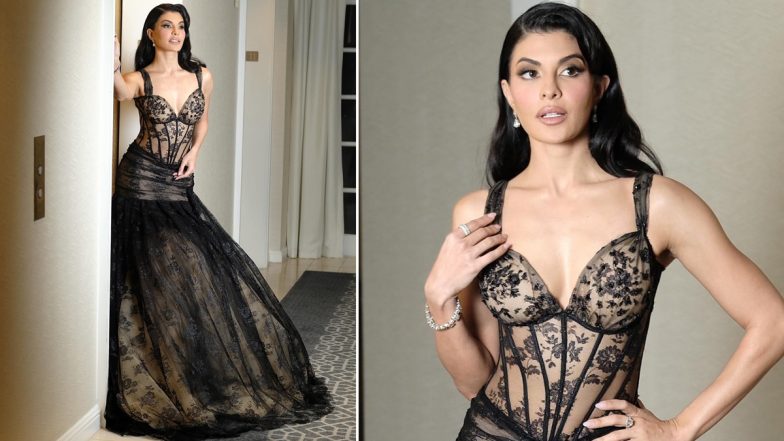 Jacqueline Fernandez Hot Pics: ट्रांसपैरेंट हॉट आउटफिट में जैकलीन फर्नांडिस का दिखा स्टनिंग अवतार, एक्ट्रेस की सेक्सी अदाएं मोह लेंगी आपका दिल (See Pics)