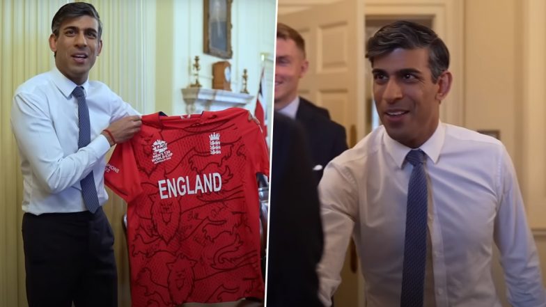 British PM Rishi Sunak Plays Cricket: 10 डाउनिंग स्ट्रीट में इंग्लैंड टीम के साथ क्रिकेट खेले ब्रिटिश पीएम ऋषि सुनक, देखें वायरल वीडियो 