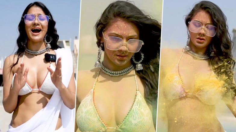भोजपुरी एक्ट्रेस Namrata Malla ने वाइट बिकिनी पहनकर खेली होली, हॉट Video हुआ Viral