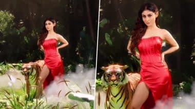 Mouni Roy ने हॉट अवतार में 'टाइगर' के साथ शेयर किया वीडियो, यूजर्स बोले - शेर और नागिन एक साथ (Watch Video)